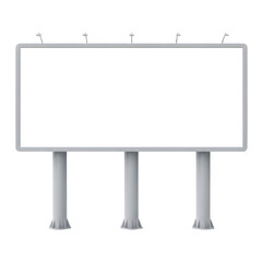 Obraz premium Blank billboard isolated on transparent background, perfect for showcasing your advertising campaign or promotional message