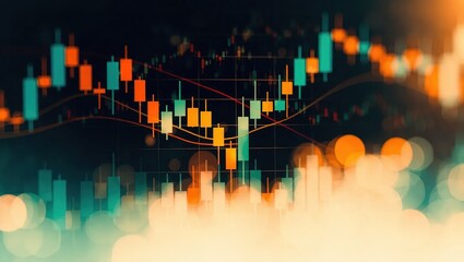 Financial Stock Market Candlestick Chart Analysis.