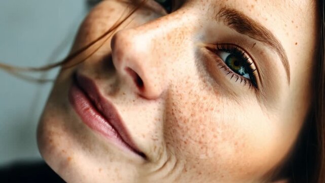 A person in minimal fashion, a portrait of vivid optimism and positive well-being.