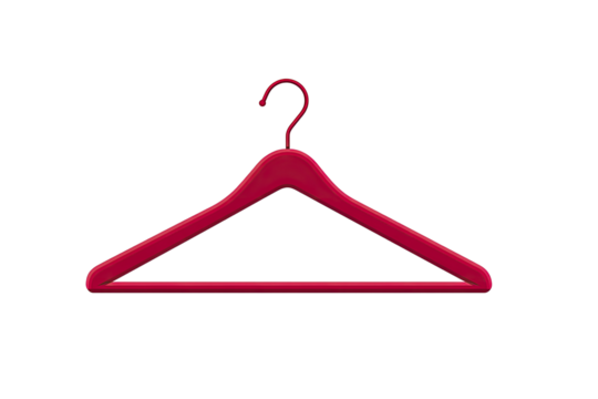 Red triangle hanger on black