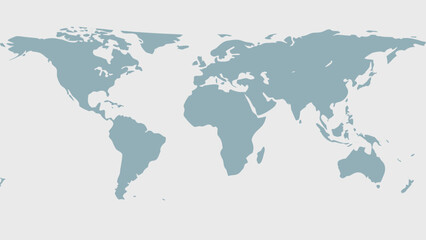 A light blue world map illustration showing all continents on a white background with a simple design