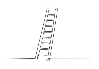 One Line Drawing of a Ladder