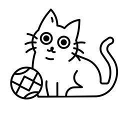 Cat with Ornament ball