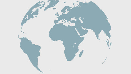 A world globe showing continents like africa europe and south america against a plain white background