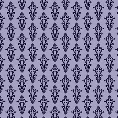 Elegant Blue Ornamental Seamless Pattern Background