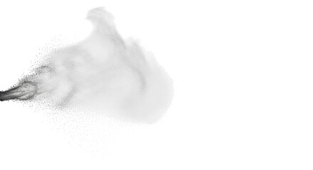 Abstract cloud of white smoke fog vapor isolated floating element isolated on transparent background