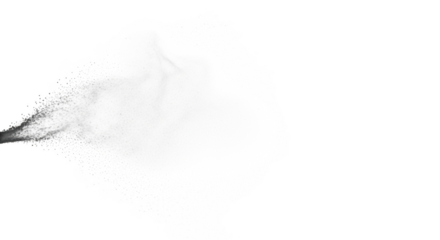 Abstract white explosion effect forming cloud shape isolated on transparent background