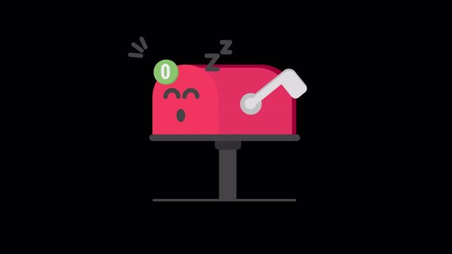 empty mailbox animation.4k motion animation
