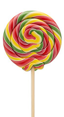 Colorful Swirl Lollipop Isolated Photo Realistic
