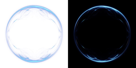 Magic Sphere. Neom Light Circle. Glowing Sphere