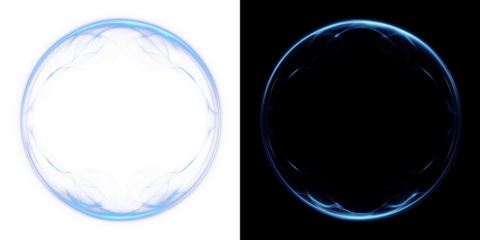 Magic Sphere. Neom Light Circle. Glowing Sphere