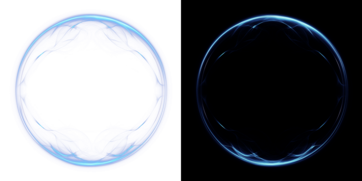 Magic Sphere. Neom Light Circle. Glowing Sphere