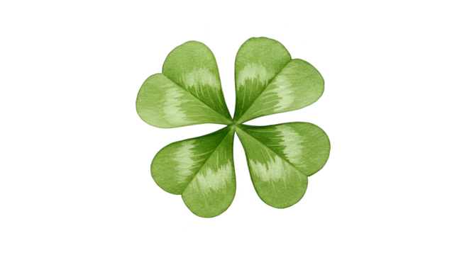 Isolated Four Leaf Clover Realistic Image Green Plant