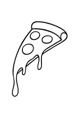 vector illustration of a pizza with cheese