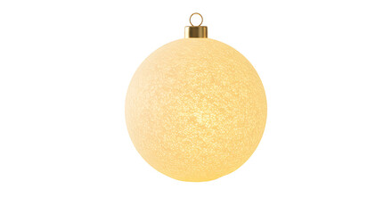 Isolated Golden Christmas Ornament Realistic Isolated PNG