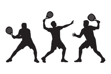 padel game pose collection silhouette © James
