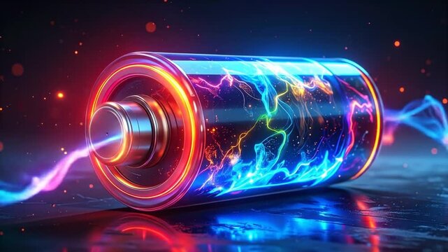 Captivating Digital Depiction of Energy Flow within a Futuristic Power Cell