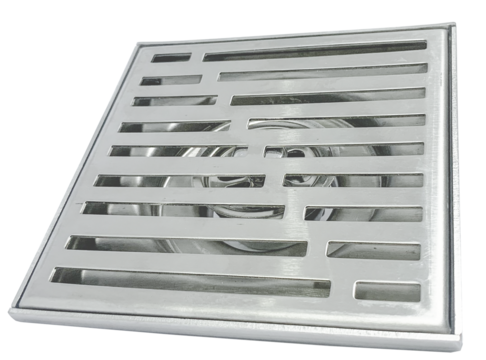 Modern Stainless Steel Square Floor Drain Grate png
