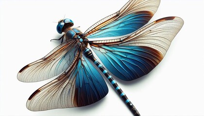 Close-up of dragonfly wings on a white background.