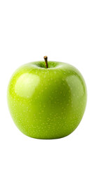 Isolated Green Apple Photo With Water Droplets