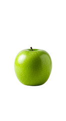 Isolated Green Apple Photo with Water Droplets