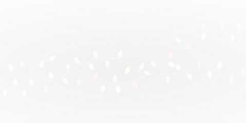 Colorful Christmas lights PNG overlay with transparent background for photo enhancements and shining effects