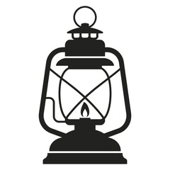 Vintage oil lantern silhouette vector illustration scalable eps graphic for general use vector