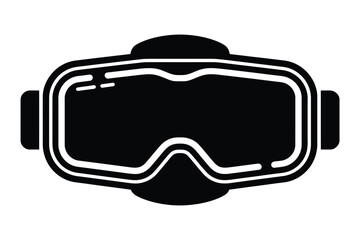 Minimalist black and white vr goggles icon vector scalable illustration for eps format vector