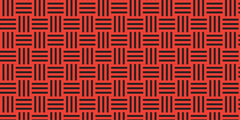 Seamless pattern with squares line diamond wall mat. Vintage textile decor geometric illustration element.
