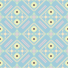Geometric Ethnic pattern, Native American tribal fabric, tile, carpet, vector, illustration design, on a pastel tone  background 