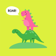 Obraz premium cute dinosaur illustration