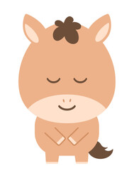 お辞儀するうま