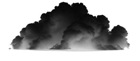 Fototapeta premium Midnight black cloudy floating in sky isolation transparent backgrounds 3d illustrations png