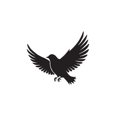Flying bird silhouettes vector illustration isolated on white background
