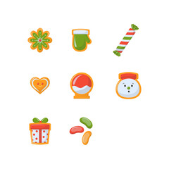 christmas icons set