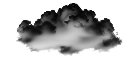 Obraz premium Midnight black cloudy floating in sky isolation transparent backgrounds 3d illustrations png