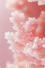Macro view of pink coral structure ideal for cosmetic backgrounds marine inspired branding and natural texture design
