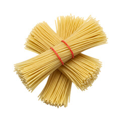 Isolated Photo Bunch Spaghetti Pasta Red Band