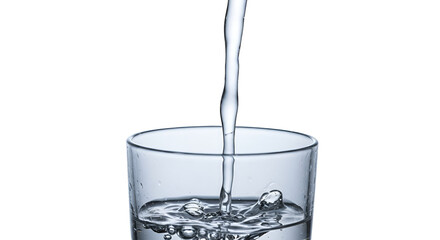 Isolated Photo Clear Water Pouring Into Glass