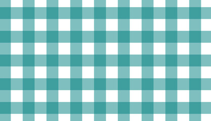 Seamless Blue Teal Gingham Plaid Pattern Background Vector