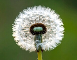 Close-up of a dandelion seed head