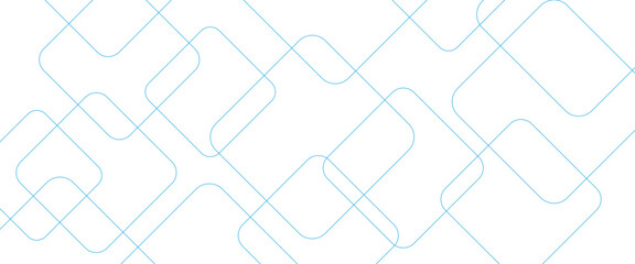 Minimal geometric background. Dynamic blue shapes composition with white lines. Abstract background modern hipster futuristic graphic. Vector