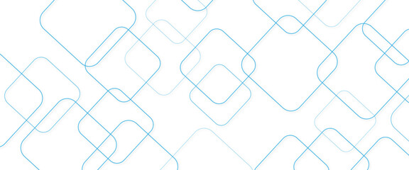 Minimal geometric background. Dynamic blue shapes composition with white lines. Abstract background modern hipster futuristic graphic. Vector