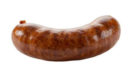 Isolated Photo of a Brown Sausage with Glaze and Spices