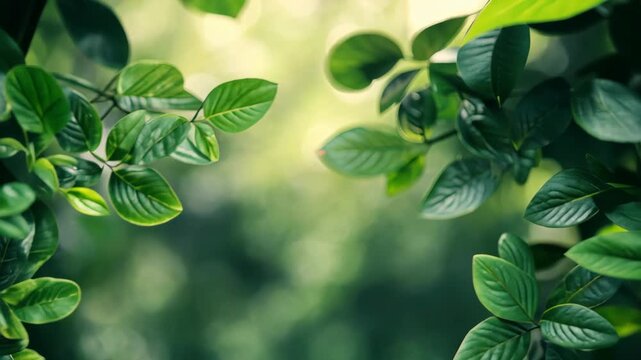 Lush Green Leaves Frame Image.