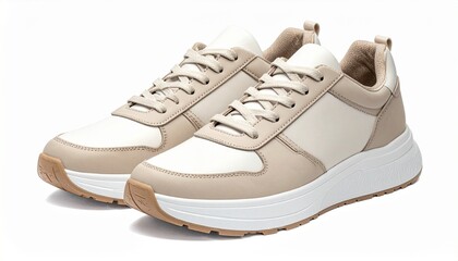 Men’s dress shoes in polished brown leather with darker toe and heel accents, classic oxford design, closed lacing, brogue detailing, black soles, placed side by side on clean white background.