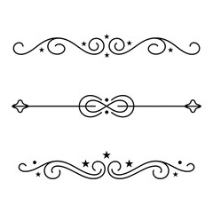 filigree Elegant decorative flourishes, and ornate borders ornamental dividers, with scrollwork for design elements, Fancy Line curve lettering header separator scroll

