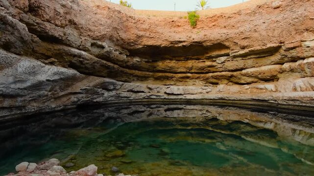 A natural wonder, the Bimmah Sinkhole, also known as Hawiyat Najm Park, is a water filled depression in the limestone of the eastern Muscat Governorate, Oman.