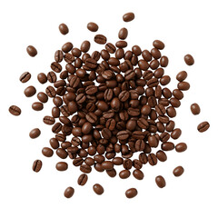 Obraz premium Isolated Photo of Chocolate Covered Coffee Beans Scattered Dark Brown