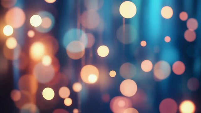 Bokeh lights creating abstract particle glitter background